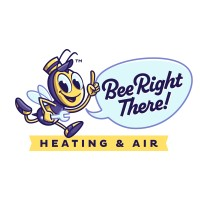 Bee Right There Heating & Air Logo
